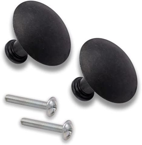Ersatz-Knauf & Schrauben passend für IKEA HEMNES Knöpfe 32 mm graphit (2 Stück)
