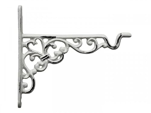 Chic Antique Haken Wandhaken f. Blumenampel Metall Laterne Shabby Creme Landhaus