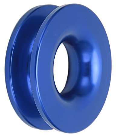 Akozon Winch Recovery Ring, 41000lbs Aluminium Winch Snatch Recovery Ring für 7/16 Zoll 1/2 Zoll Weichen Schäkel mit 3/16 Zoll 1/4 Zoll 3/8 Zoll Seil(Blau)