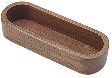 Visitenkartenhalter aus Holz für Schreibtisch Visitenkartenständer für Büro Business Geschenk (Oval - 1 PACK)
