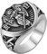 Erzengel St. Michael Religion Amulett Titan Stahl Herren Ringe Punk Hip Hop für Mann Freund Biker Schmuck Kreativität Geschenk