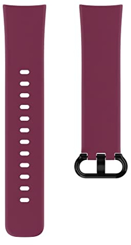 Hama Fitbit Uhrenarmband 22 mm (verstellbares Ersatzarmband für Smartwatch Fitbit Charge 3, Charge 4, Sense, Sense 2, Fitbit Armband zum Tauschen, Wechselarmband aus TPU, Edelstahl Schnalle) rot