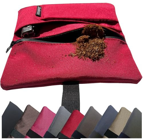 smoke shirt [9 colori] Porta-tabacco con chiusura ermetica originale ZIPcure per tabacco fresco più a lungo, in nylon di alta qualità, grigio chiaro