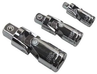 US PRO Tools 3 Piece Universal Joint Socket Adapter Bendy Knuckles Set 1/2 1/4 3/8 4203