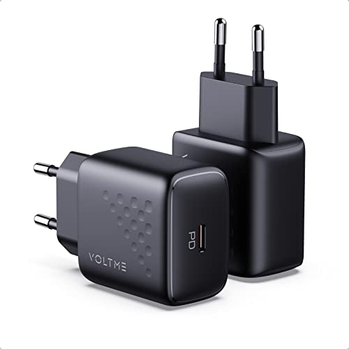 VOLTME USB-C Carga Rápida Cargador Adaptador 20W Negro