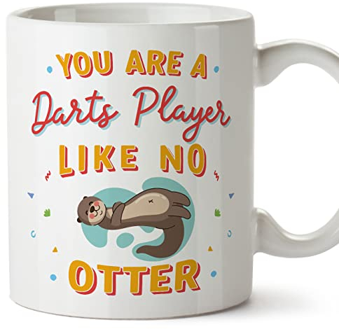 MUGFFINS Darts Player Mug - in English - You are Like No Otter - Funny Gift for Colleagues - Ceramic 11oz Mug