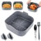 JOPHEK Molde Olla de Silicona para Freidora de Aire, 5 Pack Accesorios Freidora sin Aceite Molde Silicona Air, Air Fryer Accessories, 20cm