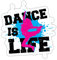 DesignsByJnk5 Sticker Unisex Tanzen | Dance Is Life Aufkleber Tanzen Spruch | Leben lustige Sprüche Autoaufkleber Geschenkidee Tanzen
