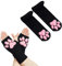 SIROLISA Niedliches Katzenpfoten-Kostüm, Kawaii-Katze, Cosplay, Kawaii, weiche 3D-Zehenbohnen, fingerlose Katzenklauenpfoten, Cosplay-Set für Damen (Schwarze kurze Handschuhe+Socken)