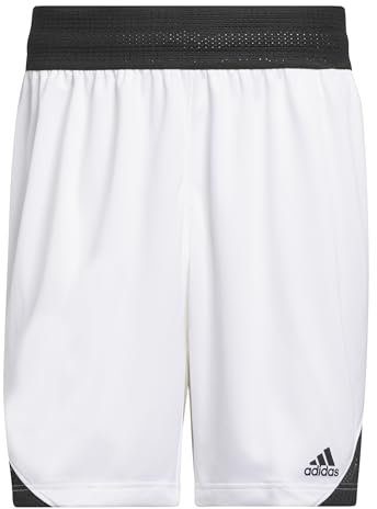 adidas Herren Basketball Icon Squad Short Aeroready, White/Black, M Tall