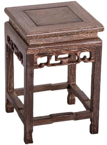 HOMSFOU Support pour plantes d'intérieur en bois - Support de pot de fleurs oriental - Tabouret chinois - Piédestal - Vase pour aquarium - Lampe de table - Support pour théière - Pour la maison et la