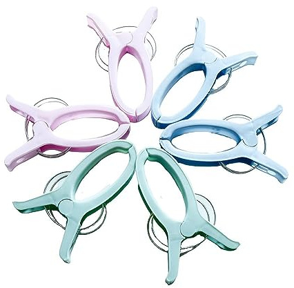 Madam Sew Jumbo Quilting Clamps | 6 Extra Large Sewing Clips for Fabric and Quilting | Binding & Crafting Projects | 5 inch Wide Opening Fabric Clip | Quilt Clips Keeps Fabric in Place