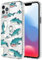 UNNKINE Magnetische Schutzhülle für iPhone 12/12 Pro, kompatibel mit MagSafe kabelloses Laden, niedliches grünes Hai-Design, stoßfest, kratzfest, Abdeckung für Männer und Frauen (transparent) für