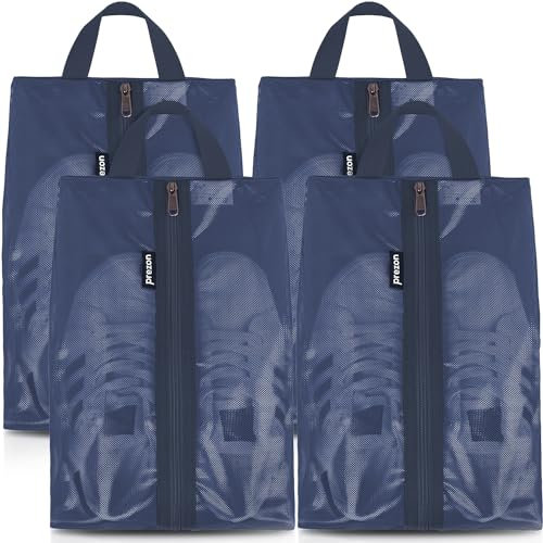 Prezon Borsa per Scarpe da Viaggio, in rete TPU impermeabile, robusta chiusura lampo YKK, resistente allo sporco, organizer per scarpe con cerniera per il viaggio o la conservazione a casa