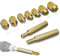 Einschmelzhilfe Set, 10 Stück Einschmelzhilfe Lötkolben für M2/M2,5/M3/M4/M5/M6/M8 Einschmelzgewinde, Messing Lötspitzen/Einschmelzhilfen, 3D Drucker Zubehör Kompatibel mit FX-888D und SP40NKUS