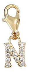 Depesche 11785-028 Charms Express yourself - Anhänger für Halsketten und Armbänder, Buchstabe N,vergoldet, als kleines Geschenk