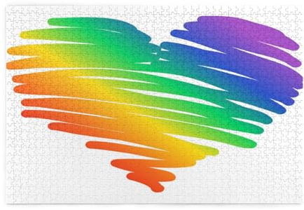 Setzen Sie Bunte Flaggen des Gay-Pride-LGBT-Konzepts, Puzzles 1000 Teile Holzpuzzle Spielzeug Familienspiel Wanddekoration