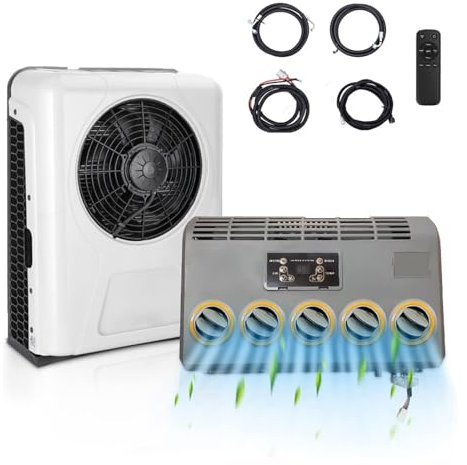 Ostreemaner Climatiseur pour Camping-Car – Split Vertical, Climatiseur De Toit Tactile/Télécommande, Climatiseur De Véhicule 3000 TR/Min, Climatiseur Universel pour Camion.