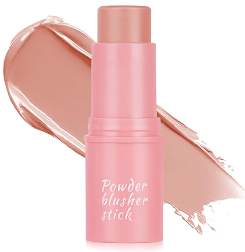 Cream Blush Stick, Cremige Textur Feuchtigkeitsspendende Face Cream Blush Natürliche Milk Makeup Matte Rouge Monochromatic Multi Stick für Augen Lippen & Wangen（02）