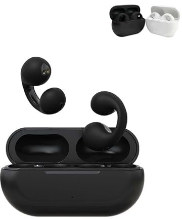 Godemmio BashPro - Auricolari sportivi wireless con cancellazione del rumore, Bluetooth 5.3, auricolari aperti 3D stereo a conduzione ossea (nero)