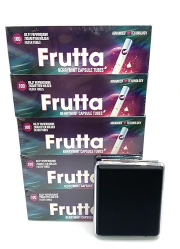 Frutta Berry Mint Click Filterhülsen Set 500 Filterhülsen + Zigaretten Etui