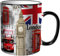 KDWJS Taza divertida de cerámica de 11 onzas,Tazas Originales de Desayuno - Graciosos Ideas para Regalos - Cerámica 330 ml - Londres Inglaterra Ciudad Monumento Retro Unión Teléfono Autobús Big Ben B