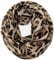 Gloop Damen Schal leichter Loop Schlauchschal Tuch Viele Farben, Schal, Tuch mit Leo Muster (Braun Beige)
