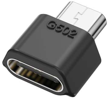 IVYGROW USB-C Charging Adapter for G502, Micro USB to Type-C Converter | Replaces Cable & Dock | Model-Specific Fit | Support Charge & Data Sync | 3-Second Install | 10K+ Durability