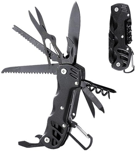 14 IN1 Multitool Werkzeug für Papa Männer Frauen,Survival Gadgets Taschenmesser Klappmesser mit Zange Messer Säge Schraubendreher für Zuhause Camping Wander Radfahren