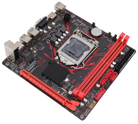 Jectse Scheda Madre H81 Micro ITX, per LGA1150 DDR3 60Hz M.2 NVME per CPU Core I7 I5 I3 per il Mining, Supporta L'interfaccia Multimediale VGA HD (Scheda di rete da 1000 Mbps)