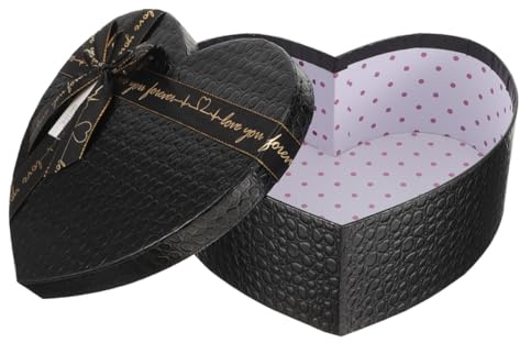 Yardwe Herzförmige Geschenkbox mit Deckel in Elegantem Große Schachtel für Valentinstag Romantische Anlässe Jubiläen für Pralinen Blumen und Kleine Geschenke