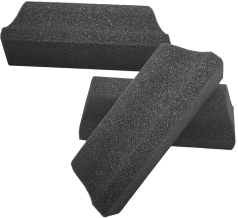 HEATSHAKING Lot de 3 Éponges à Barbe Noires Récupérateurs de Poils de Barbe pour Lavabo Brosses de Nettoyage pour Cheveux Entretien Précis et Pratique Salon