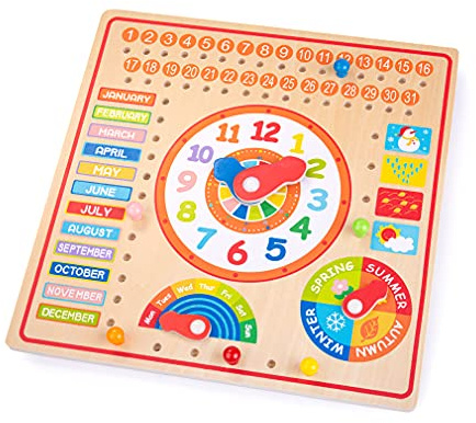 Bigjigs Toys Kalender, Uhr, Tage und Monate