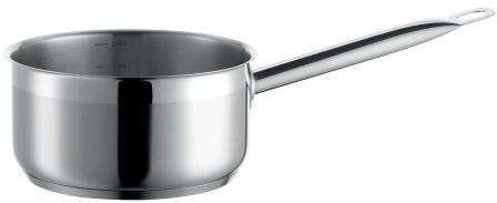 Mäser 926105 Professional I Stiel-Kasserolle, Ø 18cm, Edelstahl 18/10, silber