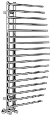 Warmehaus Stylish Straight Bathroom Heated Warming Towel Rail Radiator Rad - 1000 x 550 mm - Chrome