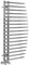 Radiateur porte-serviettes design, radiateur de salle de bain chromé, 1000 x 550 mm