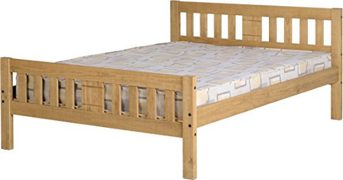 Seconique Rio 4'6 Double Bed in Distressed Waxed Pine