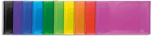Exacompta - Réf. 85870E - 1 Protège-documents Iderama - 40 pochettes cristal lisse - 80 vues - pour A4 - dim 24 x 32 cm - couverture en polypro semi-rigide - 10 couleurs aléatoires