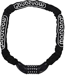 Monzana® Fahrradschloss 90cm Zahlencode 6mm Stahlkettenglieder 5-stelliges Motorrad Fahrrad Zahlenschloss Kettenschloss