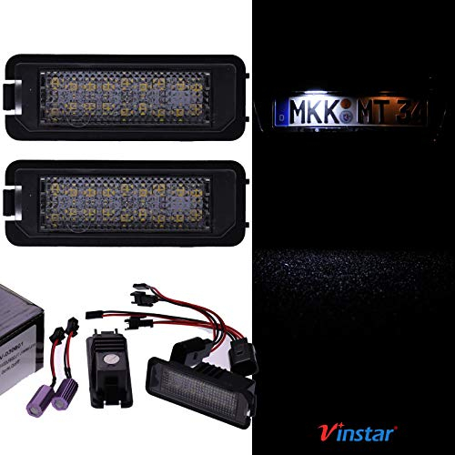VINSTAR LED Kennzeichenbeleuchtung E-geprüft CAN-Bus 18 LEDs je Modul 6000 Kelvin kompatibel mit Allen Modellen in der Produktbeschreibung!