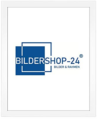 Bildershop-24 Bilderrahmen modern stabil RahmBig Weiß 100 X 150 cm Rahmen für Bilder Urkunden Poster Farbe & Größe wählbar