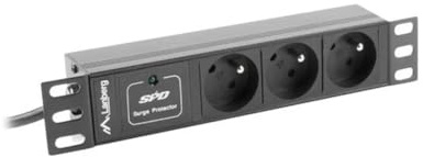 Lanberg PDU-03E-0200-IEC-BK PDU 10 1U 10A, 3X 230V PL 2M Black