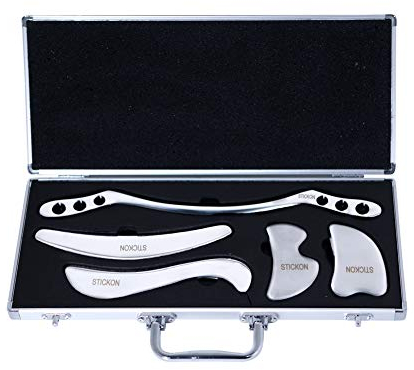 Tansozer Gua Sha Schaber Weichteil Massagegerät Edelstahl Gua Sha Set Scraping Massage