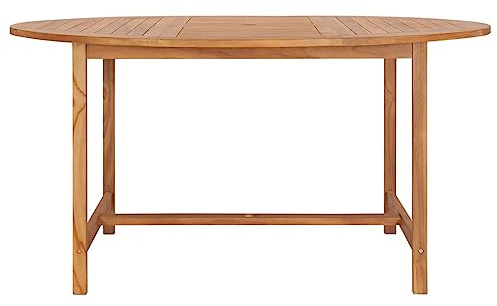 vidaXL Teak Massiv Gartentisch Esstisch Holztisch Teaktisch Terrassentisch Balkontisch Gartenmöbel Tisch Esszimmertisch Küchentisch 150x76cm
