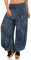 Malito Damen Aladinhose mit Print | Haremshose zum Tanzen | Pumphose zum Chillen - Freizeithose - Pluderhose 7185 (Jeansblau)