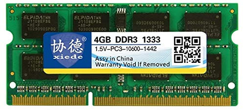 ZWS AYSMG X043 DDR3 1333 MHz 4 GB 1.5 V Módulo de RAM de Memoria de compatibilidad Total General for computadora portátil