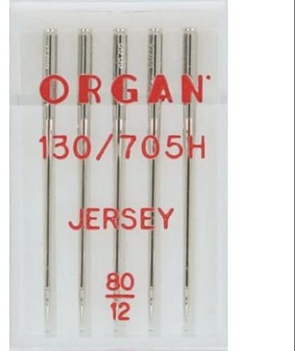ORGAN NEEDLES 5205080 Maschinennadeln, Silber, 80/12 Größe, 5 Count
