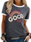 WIEIYM Damen Good Vibes T-Shirt Kurzarm Rundhals Regenbogen T Shirts Sommer Oberteil Frauen Lässig Bluse Sport Tops(Dunkelgrau,M)
