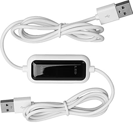 ciciglow USB 2.0 Übertragungskabel, Hochgeschwindigkeits-USB-PC zu PC Online Share Sync Link Net Direct Data File Transfer Bridge LED-Kabel Einfaches Kopieren zwischen 2 Computern