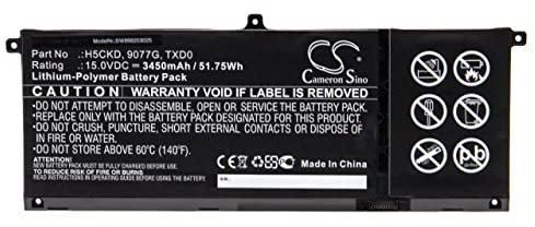 vhbw Batería Recargable Compatible con DELL Inspiron 15 7506 2-in-1 P97F Notebook (3450 mAh, 15 V, polímero de Litio)